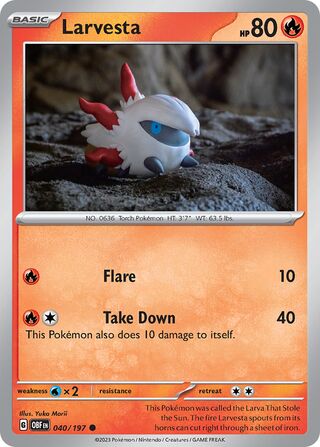 Larvesta 040/197 - Obsidian Flames