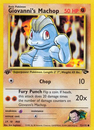 Giovanni's Machop 72/132 - Gym Heroes