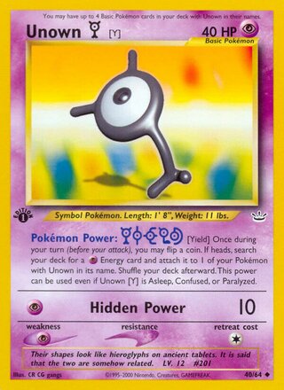 Unown [Y] 40/64 - Neo Revelation