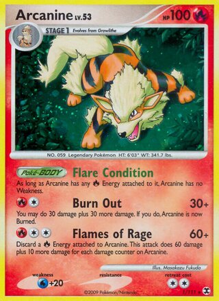 Arcanine 1/111 - Rising Rivals