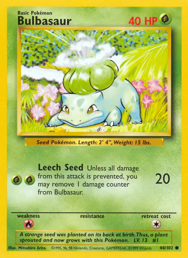 Bulbasaur 44/102 - Base Set (1st Edition)