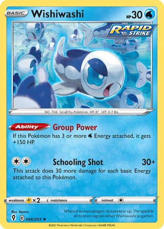 Wishiwashi 046/203 - Evolving Skies
