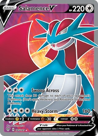 Salamence V 185/189 - Darkness Ablaze