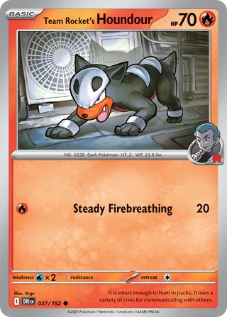Team Rocket's Houndour 037/182 - Destined Rivals