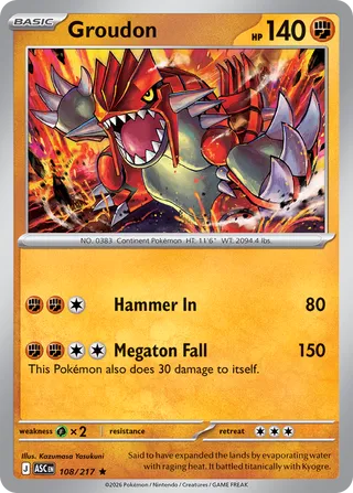 Groudon 108/217 - Ascended Heroes