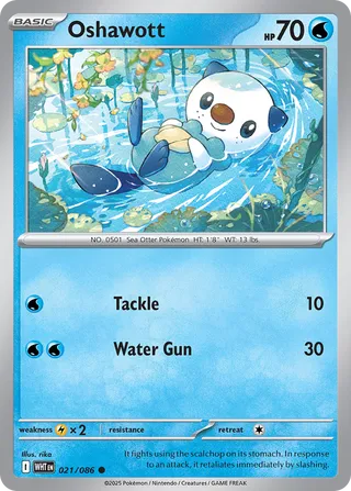 Oshawott White Flare 021/086