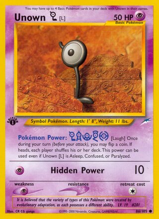 Unown [L] 86/105 - Neo Destiny