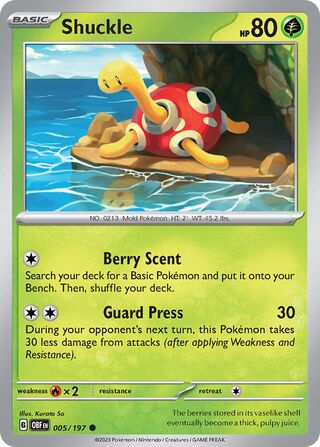 Shuckle 005/197 - Obsidian Flames