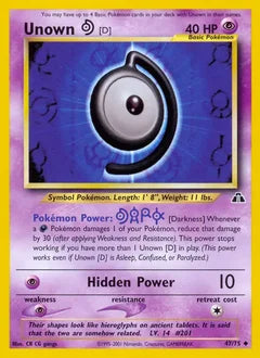 Unown [D] 47/75 - Neo Discovery