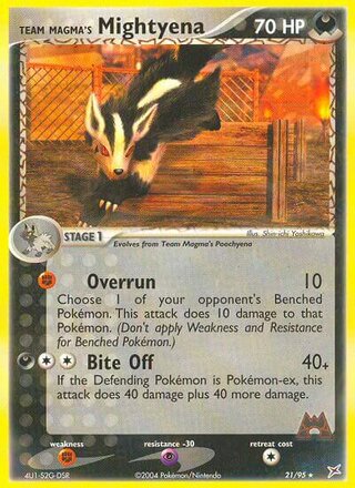 Team Magma's Mightyena 21/95 - Team Magma vs Team Aqua