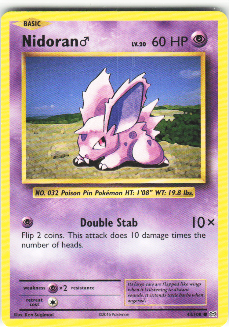 Nidoran ♂ 43/108 - Evolutions