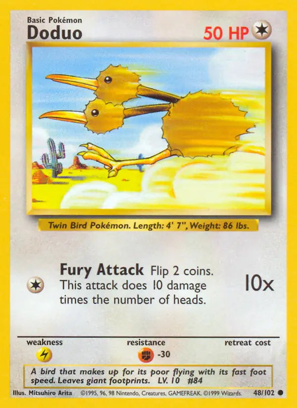 Doduo 48/102 - Base Set (Shadowless)