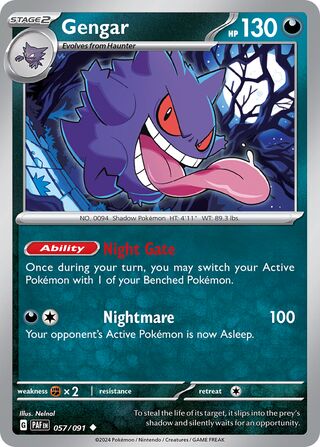 Gengar 057/091 - Paldean Fates