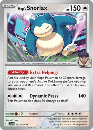 Hop's Snorlax 117/159 - Journey Together