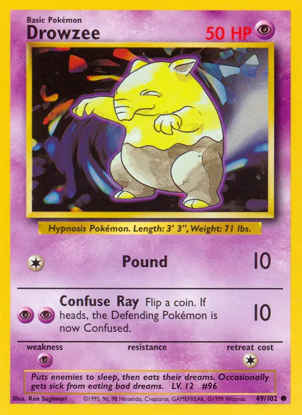 Drowzee 49/102 - Base Set (1st Edition)