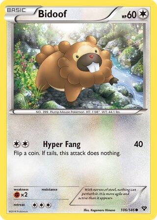Bidoof 106/146 - XY Base