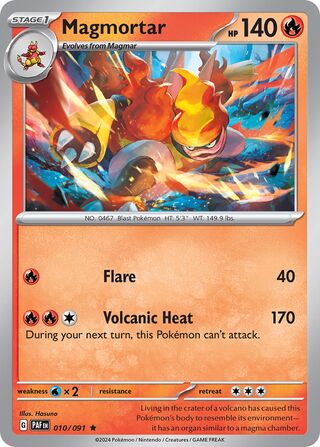 Magmortar 010/091 - Paldean Fates