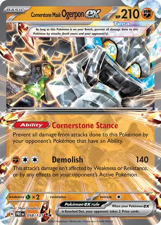 Cornerstone Mask Ogerpon ex 058/131 - Prismatic Evolutions