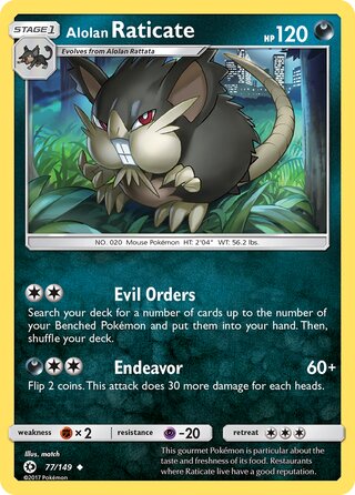 Alolan Raticate 77/149 - Sun & Moon Base