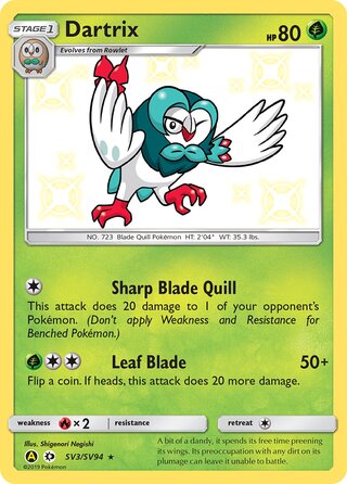 Dartrix SV3/SV94 - Hidden Fates