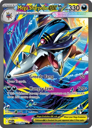 Mega Sharpedo ex 127/094 - Phantasmal Flames