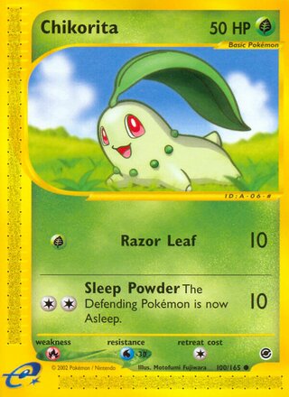 Chikorita 100/165 - Expedition Base Set