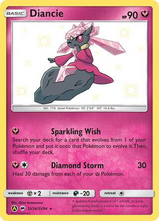 Diancie SV36/SV94 - Hidden Fates