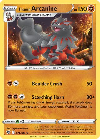 Hisuian Arcanine 071/189 - Astral Radiance
