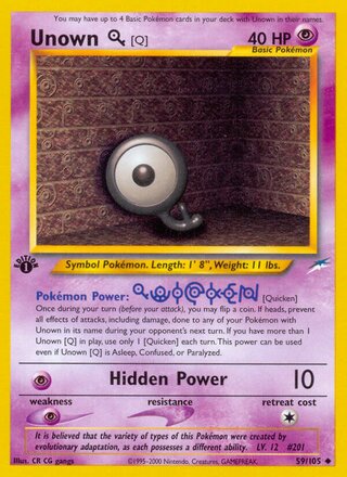 Unown [Q] 59/105 - Neo Destiny