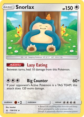Snorlax 158/214 - Unbroken Bonds
