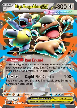 Mega Kangaskhan ex 104/132 - Mega Evolution Base