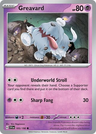 Greavard 105/198 - Scarlet & Violet Base