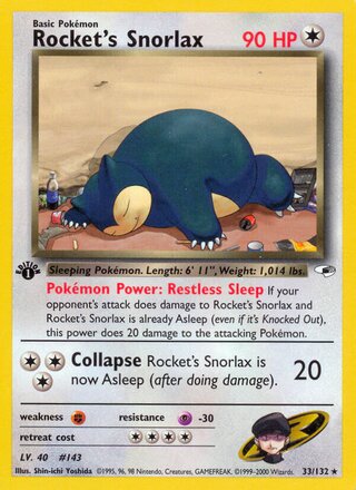 Rocket's Snorlax 33/132 - Gym Heroes