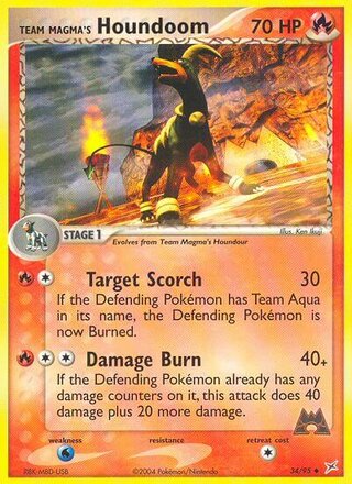Team Magma's Houndoom 34/95 - Team Magma vs Team Aqua