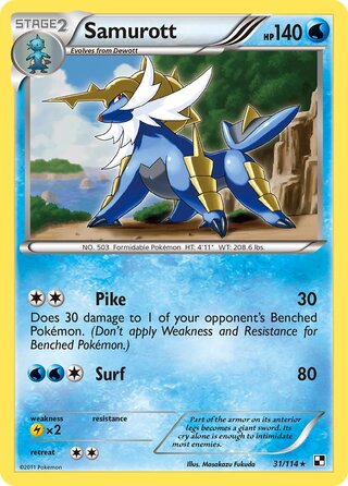 Samurott 31/114 - Bllack & White Base