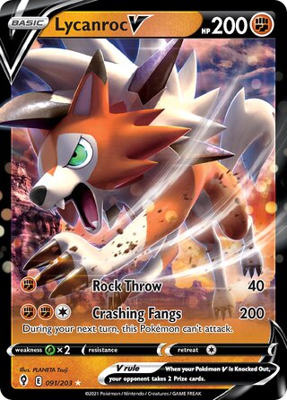 Lycanroc V 091/203 - Evolving Skies