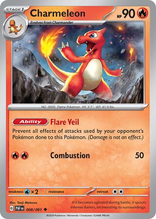 Charmeleon 008/091 - Paldean Fates