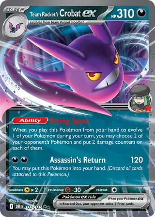 Team Rocket's Crobat ex 122/182 - Destined Rivals
