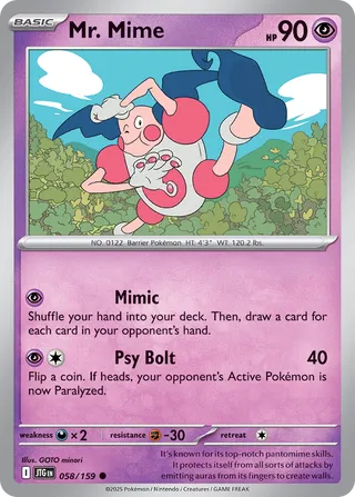 Mr. Mime 058/159 - Journey Together