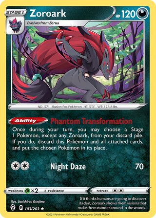 Zoroark 103/203 - Evolving Skies