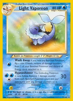 Light Vaporeon 52/105 - Neo Destiny