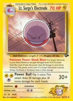 Lt. Surge's Electrode 52/132 - Gym Challenge