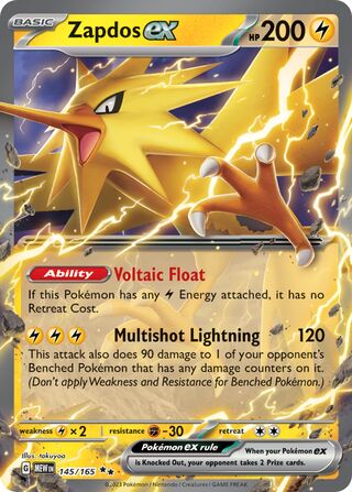 Zapdos ex 145/165 - Scarlet & Violet 151