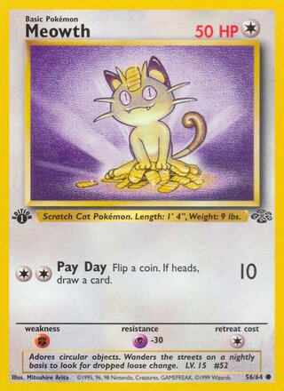 Meowth 56/64 - Jungle - HP - front