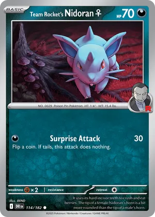 Team Rocket's Nidoran ♀ 114/182 - Destined Rivals