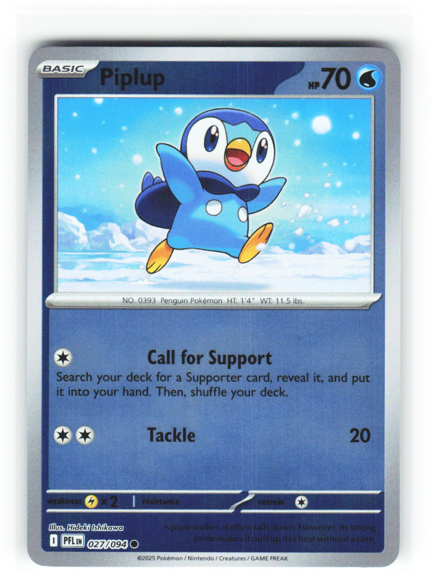 Piplup 027/094 - Phantasmal Flames - NM (ID: 53125427150078) - front