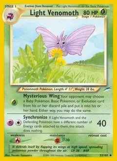 Light Venomoth 53/105 - Neo Destiny