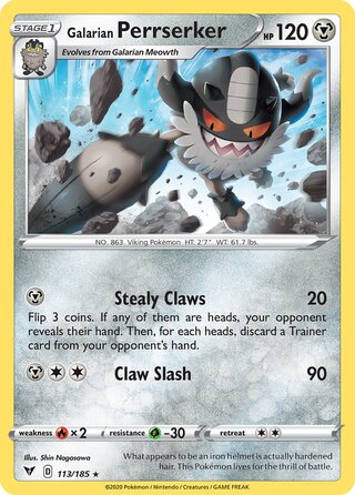 Galarian Perrserker 113/185 - Vivid Voltage