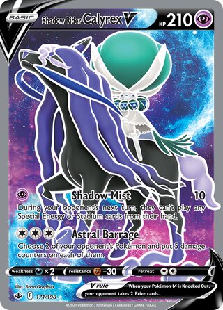 Shadow Rider Calyrex V 171/198 - Chilling Reign