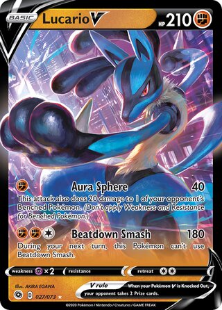Lucario V 027/073 - Champion's Path